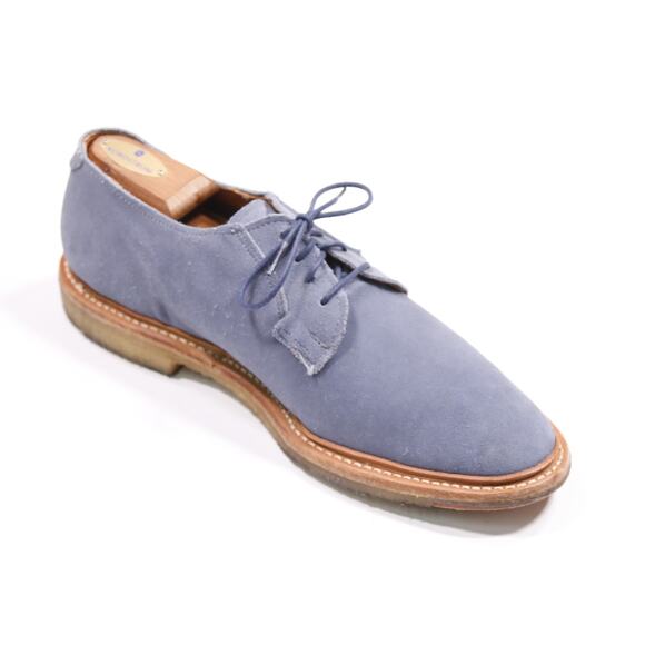 Allen Edmonds Cove Drive Blue Suede Derby Dress Shoes Men\'s US 9 D main image 9